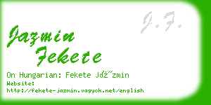 jazmin fekete business card